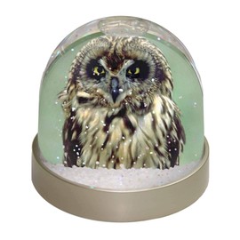 Cute Tawny Owl Photo Snow Globe Waterball - Advanta Group®