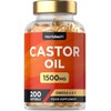 Castor Oil 1500mg | 200 Softgel Capsules | Intestinal Health, Constipation Relief | Hormonal Balance & Healthy Hair | Pure Castor Oil Supplement | by Horbaach
