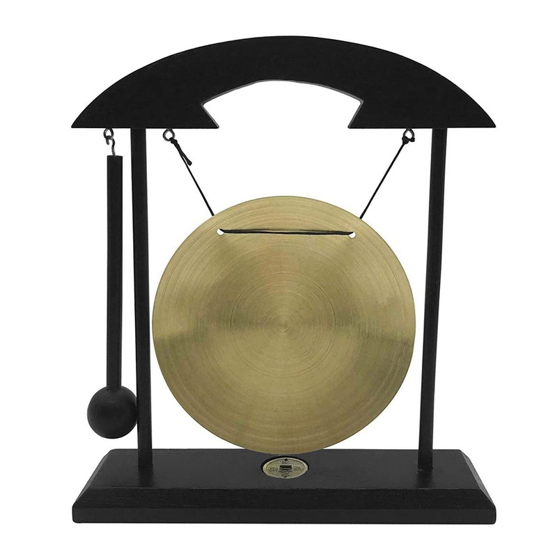 Mini Desktop Gong Table Wind Chime Percussion Instruments with Mallet
