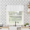 No. 918 Martine Microfibre Valance and Tier Set, Semi Clear,