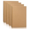 JIANTA Blank Spiral Notebook A5, 4 Pack Spiral Binding Notepad