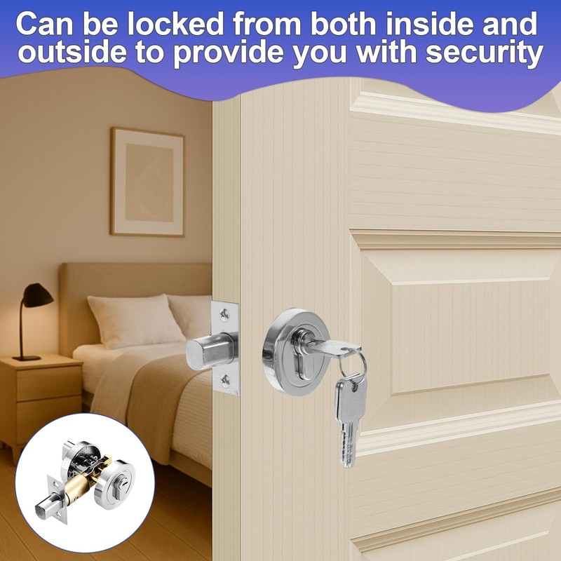 1Pcs Locks Internal, Lock for Bedroom Door, Zinc Alloy Locks