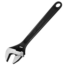 Wrench, Monkey Wrench, Monkey Wrench, Spanner, Lightweight Opening Wide, Palm Size, Large Opening for Water Supply, Work, Repair Faucet Wrench, Black, 9.8 inches (25 cm)