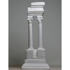 Ruins Columns Corinthian Ancient Greece Cast Marble Statue Sculpture