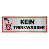 Sign No Drinking Water 15 x 5 cm Weatherproof Aluminium