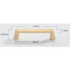 Myxekllo Gold Cabinet Drawer Pulls, 96mm Brushed Brass Pulls Handles