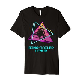 Retro Ring-Tailed Lemur Premium T-Shirt