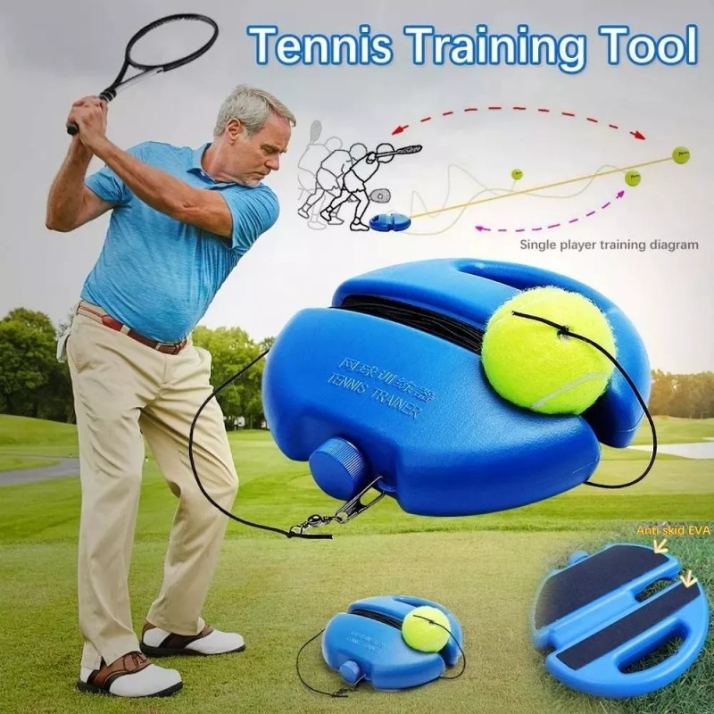 TechMel Auto Entrenador Para Jugar Tenis Practica Golpes Saques