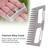 AMONIDA Titanium Comb Key Buckle, Alloy TC4 Fixed Mini Portable