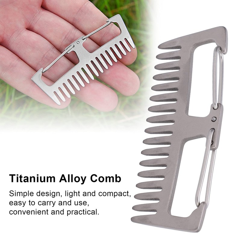 AMONIDA Titanium Comb Key Buckle, Alloy TC4 Fixed Mini Portable