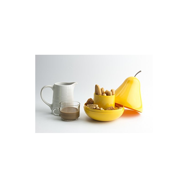 Pear Pod container by Qualy- Yellow