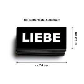 Pack of 100 Love Stickers Waterproof