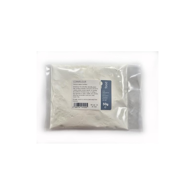 Premium Maize Cornflour, Ultra-Fine, Gluten-Free Thickening Powder, 50g