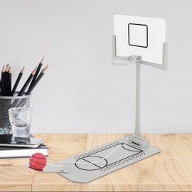 Cocoarm Mini Basketball Hoop Toy Metal Metal Frühlingsgeladener Rückpralldesktop-Basketballspiel Kompakt Faltbar für Büroreisen Stressabbau