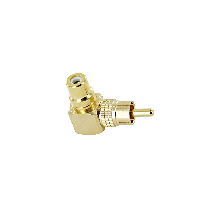 Right Angle RCA Adaptor Plug Male to Female 90 Degrees