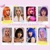 MAYSA Yellow Bob Wig With Bangs Short Straight Bob Bangs