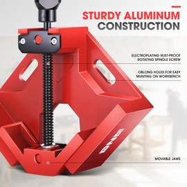 DNA MOTORING 2pc 90 Degree Quick Release Corner Clamp, Right Angle Clamp Tool For Picture Framing, Framing, Drilling, Woodworking, TOOLS-00547-X2