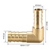 sourcing map 12mm to 10mm Barb Brass Hose Fitting 90