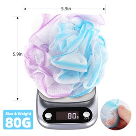 Chuya Chuya Bath Loofahs Sponges 80g XL Size,4 Pack Shower Sponge Exfoliating Cleaning Bath Loofa Body Scrubber Balls for Family Washing