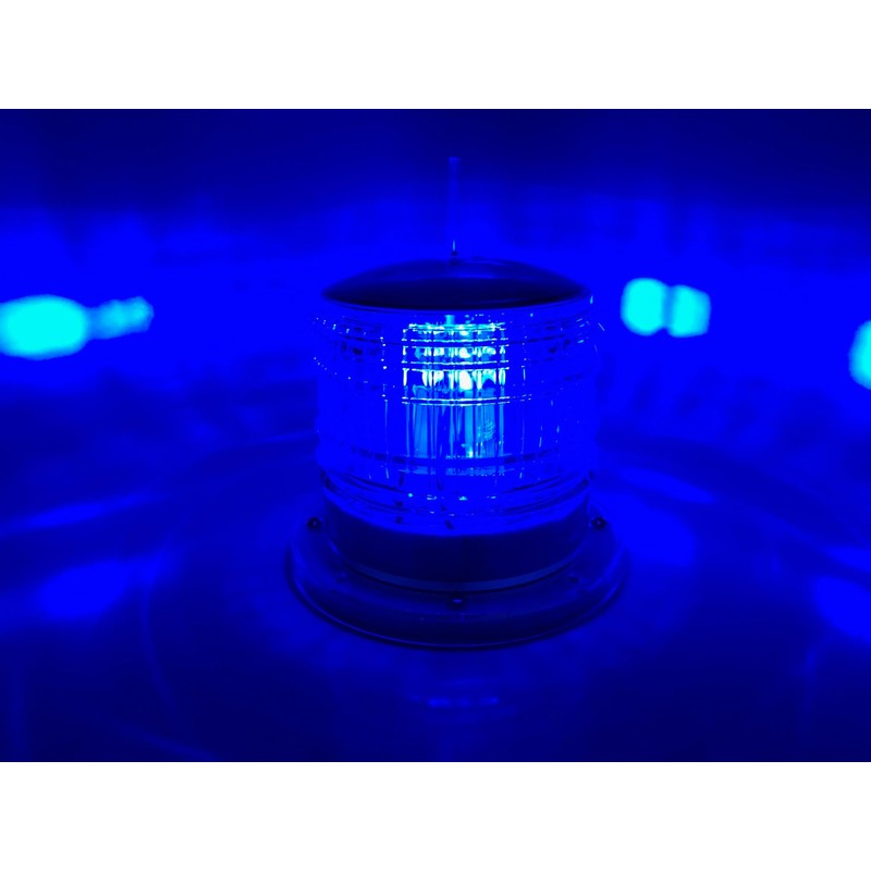 Solar Warning Light - Waterproof Solar Dock Lighting - Blue