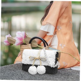 jojofuny 1 Set DIY Crossbody Bag Kit of Craft Materials for Shoulder Bag Durable Woolen Yarn and Imitation Pearl for Friends and Family