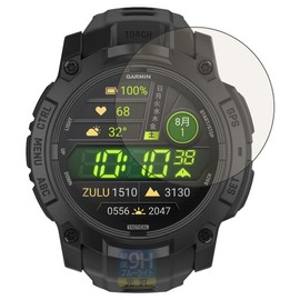 PDA Workshop Garmin Instinct 3 AMOLED Tactical [Case Size 2.0 inches (50 mm)], 9H Hardness, Blue Light Cut, Protective Film, Glossy, Made in Japan