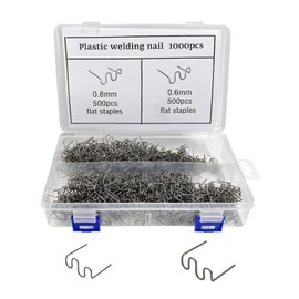 ZNDAW 1000PCS Hot Staples Welding Rods, 0.6mm 0.8mm Wave Shape Bumper Dashboard Repair Welding Wire, Metal Plastic Welding Staples Supplies for Machine Repair, Car Accessories