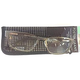 Foster Grant Men's Bryce Gun Reading Glasses with Case +1.25