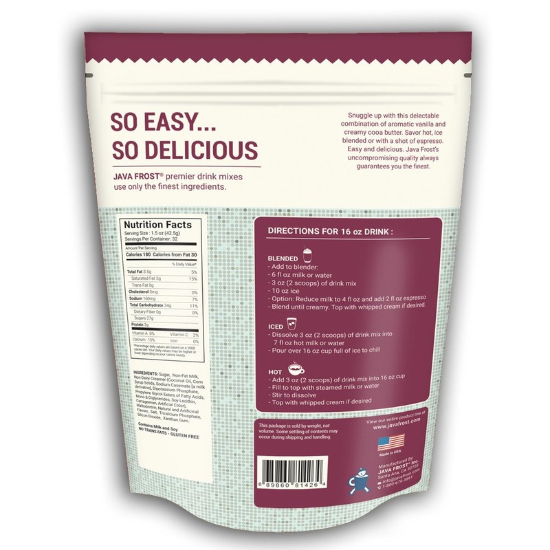 Swiss White Chocolate Drink Mix - 3lb Bag (white Cocoa)