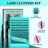 Lash Clusters Kit 200PCS 50D Eyelash Extension Kit D Curl