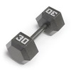 Marcy 30lb Cast Iron Hex Dumbbell, Single, IV-2030