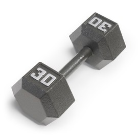 Marcy 30lb Cast Iron Hex Dumbbell, Single, IV-2030