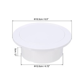 PATIKIL 5 Inch Round Air Vent, ABS Adjustable Soffit Exhaust Vent Cover with Built-in Screen Mesh for Home Living Room Kitchen Office Ventilation, White