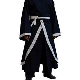 Burgschneider - Dungeons & Dragons Magician Battle Skirt Black/Natural (S/M, Unisex, Cotton) Medieval Fantasy - Dungeons & Dragons