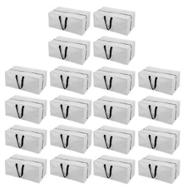 White Moving Bags - 20 Pack Extra Large Heavy Duty Storage Bags With Zipper & Reinforce Handles | 29x14x13 Inch Moving Tote Bags Bulk For Clothing, Shoes, Travel