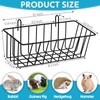 Therwen 4 Pcs Rabbit Hay Feeder Heavy Duty Metal Frame