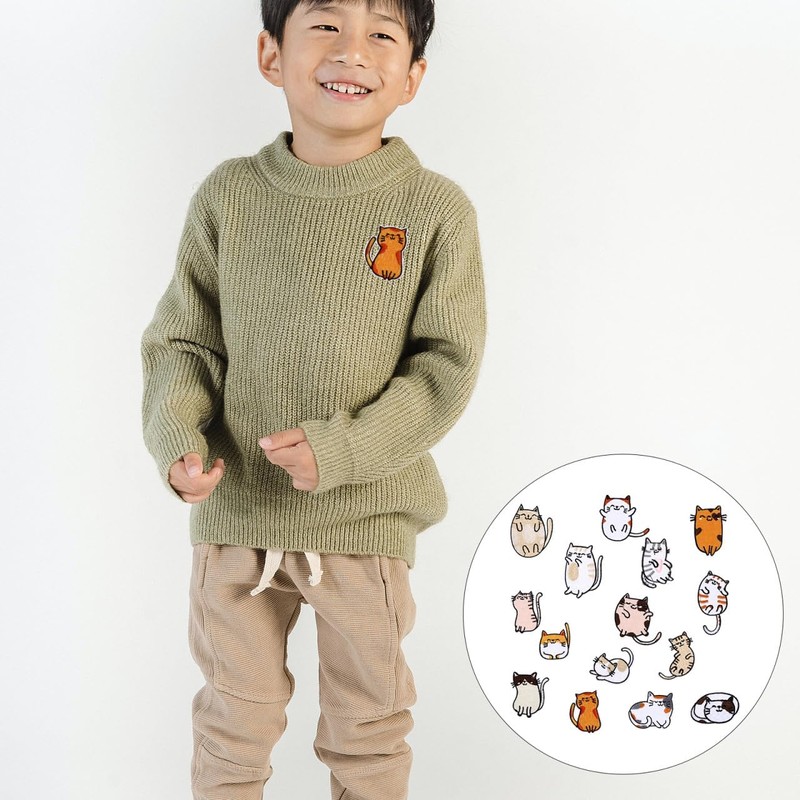 Uonlytech 15Piezas Parche Forma de Gato para Coser y Decorar