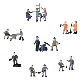 Qianly 20pcs Painted Model Train Street Passenger People Figures Scale 1:25, Type D