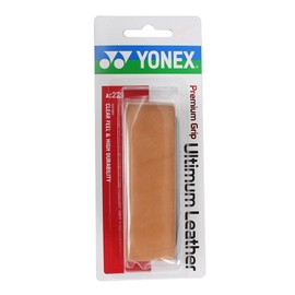 YONEX Tennis Replacement Grip, Premium Grip, Ultimate Leather, AC221, Brown
