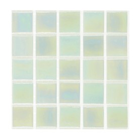URBN Contemporary Seafoam Green Iridescent Glass Mosaic Tile for Indoor and Outdoor - Sample Tile (4-1/3 inches x 4-1/3 inches, 0.13 SQ FT)