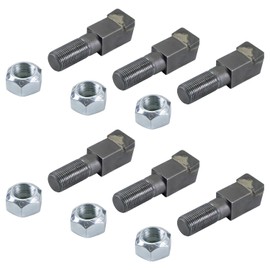 6 Pack 2-7/8"Lx11/16"W Stump Grinder Tooth with 5/8"-18 Nuts Compatible with Woodland Mills WG28 WG24 for Cutting Tree Stub M6142165