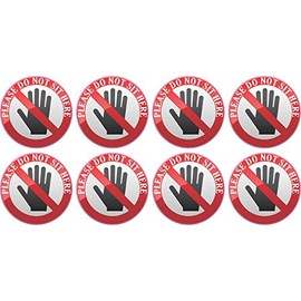 StickerTalk Do Not Sit Here Vinyl Stickers, 1 Sheet of 8 Stickers, 1.5 inches by 1.5 inches Each