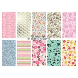 Craftido - 21 Options - 100% Cotton Quilting Fabric Bundle 10 Pieces Fat Quarters 18 x 21 Inches (46 x 53 cm) - Medium Weight 5.2 oz - for Quilting, Sewing Project, Patchwork, DIY Crafts - Floral