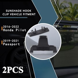 Covnikyer Rear Sun Shade Hook Clip with Cover Kit Black Compatible with Honda Pilot 2016-2022 Passport 2019-2021 Replace Rear Left&Right Window Sunshade Hook Clip 2PCS