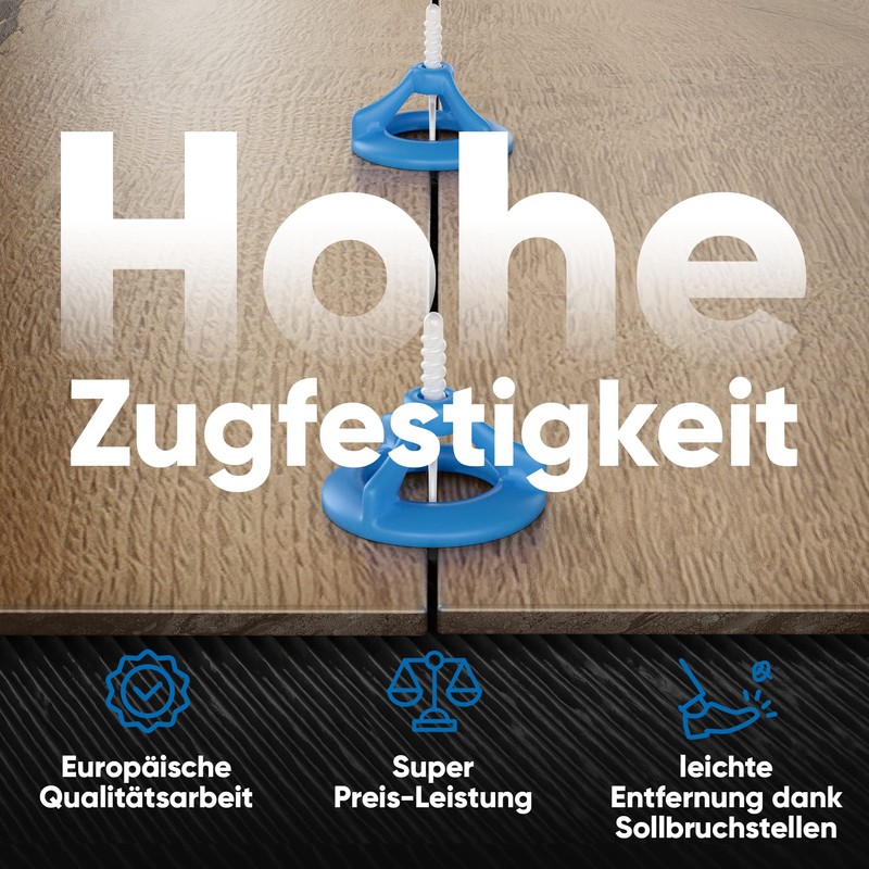 Bauhandel24 Tile Levelling System Set for Wall and Floor Tiles,