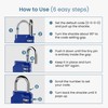 Sparkiva Combination Padlock with Code, 4 Digit Heavy Duty Padlock