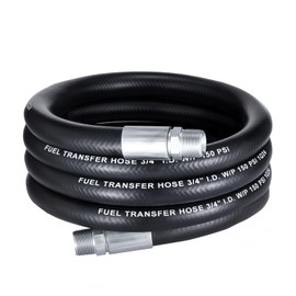 EVIL ENERGY 3/4" Fuel Transfer Hose 12FT,Farm Fuel Hose for Dispensing Diesel Gasoline Kerosene Biodiesel