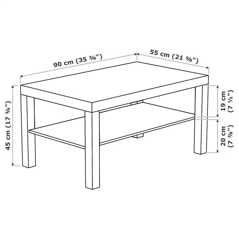 Ikea LACK coffee table, 90x55 cm, white