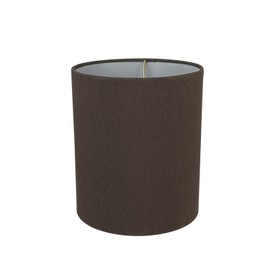 Aspen Creative 58500A, Drum Uno Lamp Shade, Dark Brown, 6.5" Top x 6.5" Bottom x 7.5" Slant Height, Slip UNO 36mm