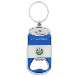 SandT Collection El Salvador Beer Bottle Opener Keychain - Can
